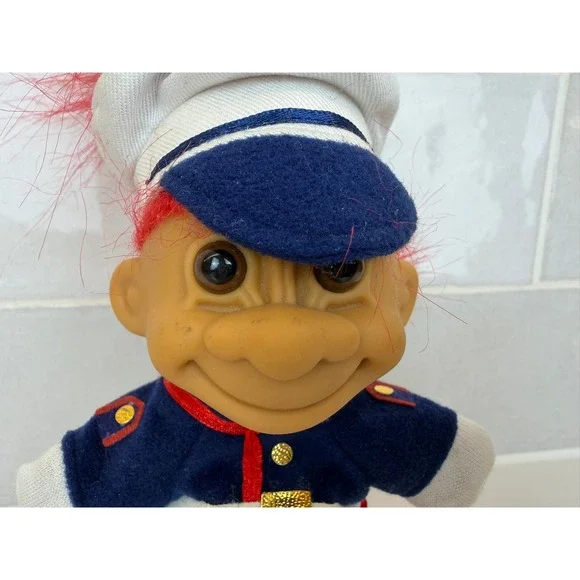 Vintage Russ Berrie Troll My Lucky U.S. Marine 5 in - Picture 2 of 4